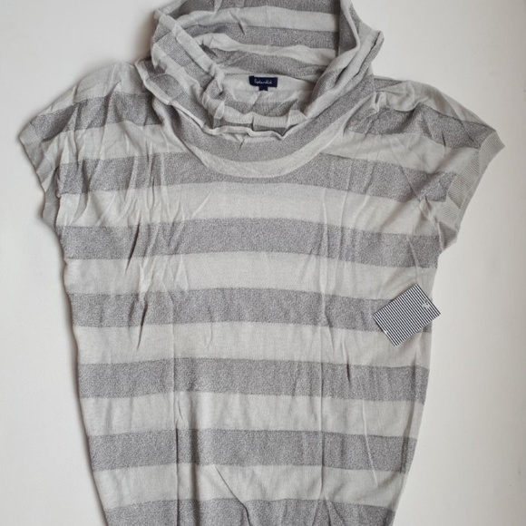 Splendid Draped neck Sweater Top Glitter Stripe - Picture 1 of 1